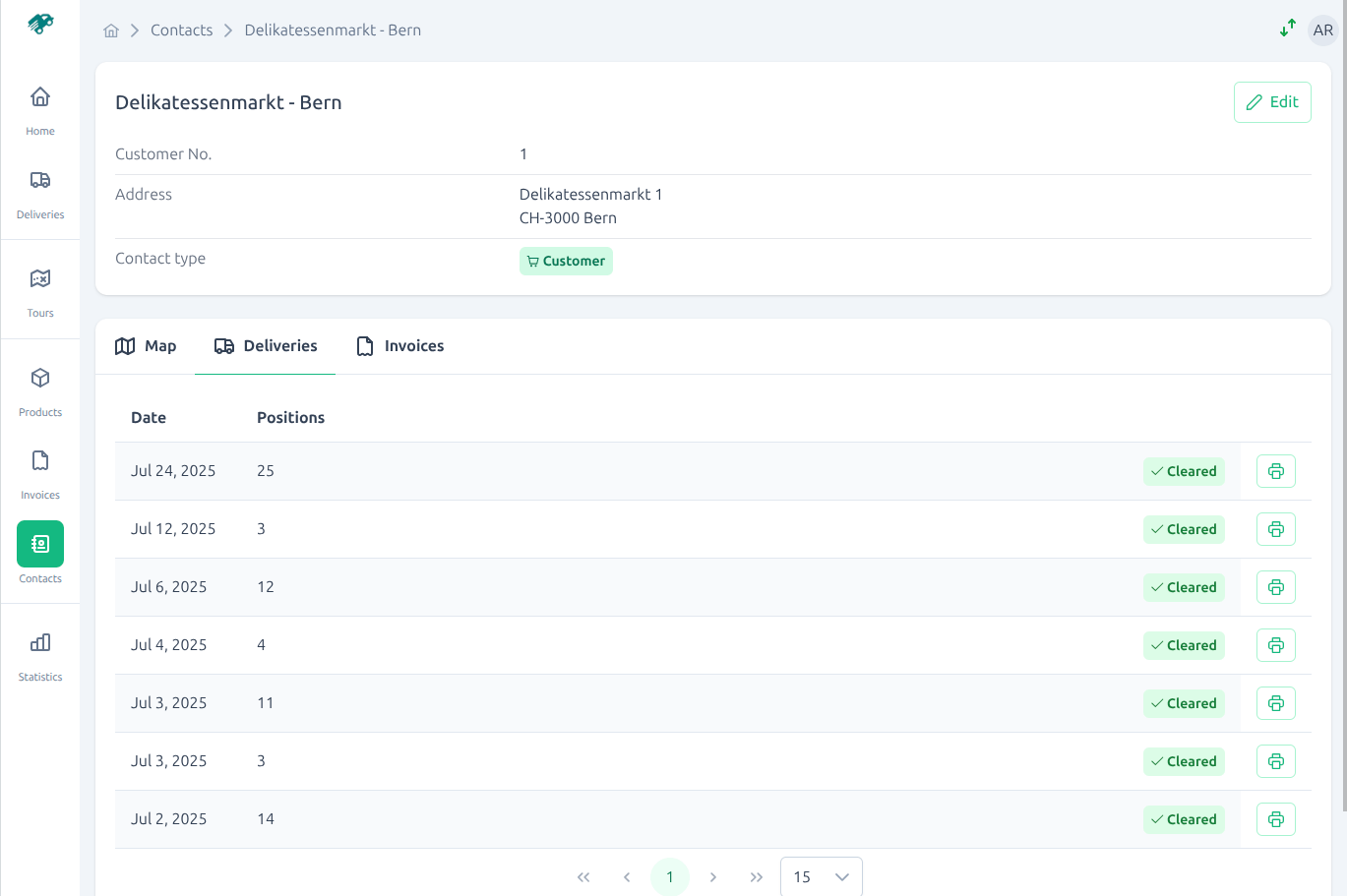 Contacts Screenshot