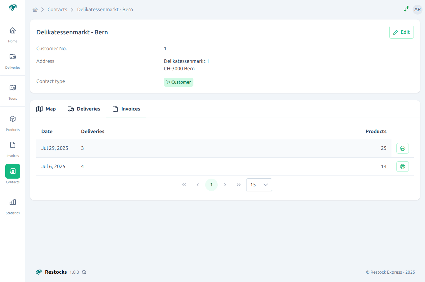 Contacts Screenshot